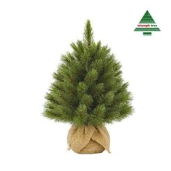 Forest Frosted Kerstboom W-burlap - Ø 36 × 45 Cm