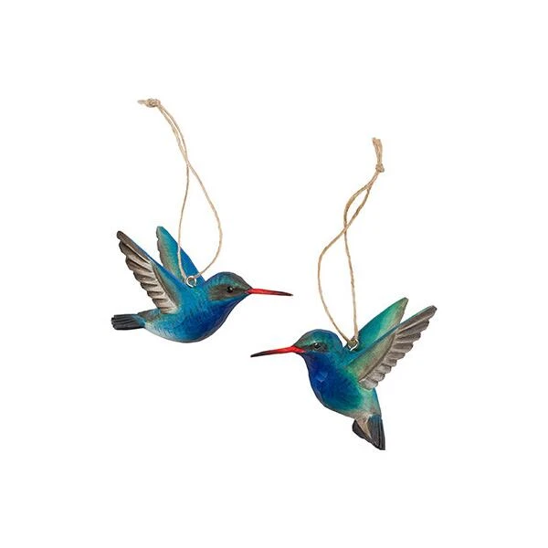Breedsnavelkolibrie In Lindenhout - Handgemaakt 3 Breedsnavelkolibrie In Lindenhout - Handgemaakt
