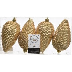 Dennenappels 12 Cm - Licht Goud - Set Van 4 Stuks -Esschert Design Verkoopwinkel dennenappels 12 cm licht goud 1637759117 1 600