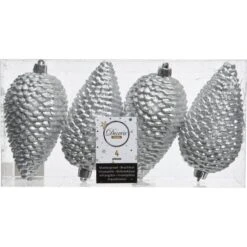 Dennenappels 12 Cm - Zilver - Set Van 4 Stuks -Esschert Design Verkoopwinkel dennenappels 12 cm zilver 1637759185 1 600