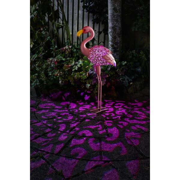 Flamingo In Metaal - Solar 4 Flamingo In Metaal - Solar - Afbeelding 2