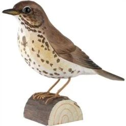 Zanglijster In Lindenhout - Handgemaakt