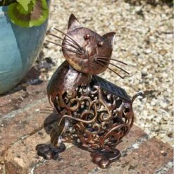 Kat Met Wiebelkop En Solarverlichting -Esschert Design Verkoopwinkel kat met wiebelkop solar 1484065605 2 600