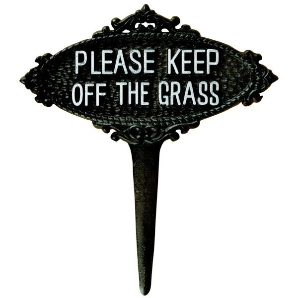 ESSCHERT DESIGN Keep Off The Grass - Tuinprikker Ijzer 4 ESSCHERT DESIGN Keep Off The Grass - Tuinprikker Ijzer - Afbeelding 2