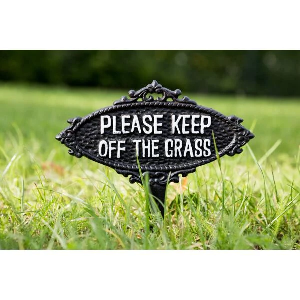 ESSCHERT DESIGN Keep Off The Grass - Tuinprikker Ijzer 3 ESSCHERT DESIGN Keep Off The Grass - Tuinprikker Ijzer