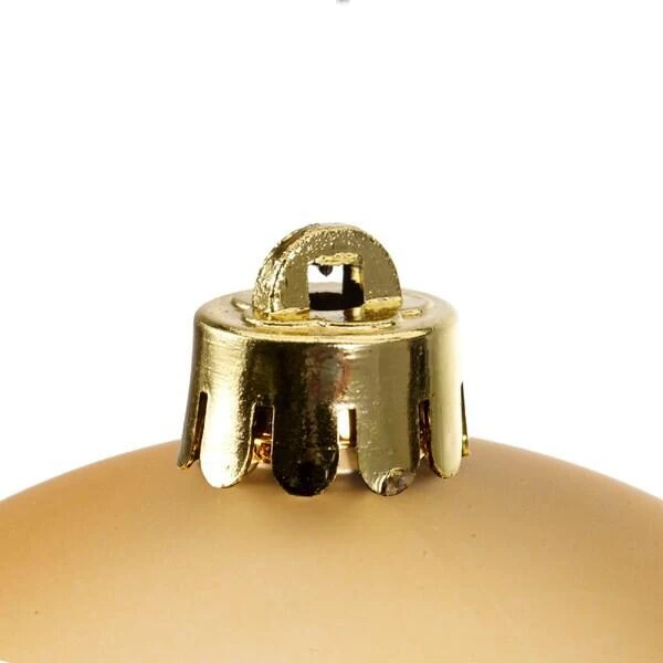 Kerstbal Ø 6 Cm - Lichtgoud - Set Van 12 Stuks 6 Kerstbal Ø 6 Cm - Lichtgoud - Set Van 12 Stuks - Afbeelding 4