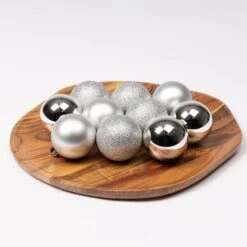 Kerstbal Ø 6 Cm - Zilver - Set Van 10 Stuks -Esschert Design Verkoopwinkel kerstbal 6 cm zilver 1638451259 5 600