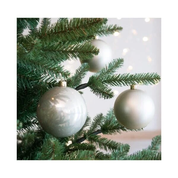 Kerstbal Ø 8 Cm - Parel - Set Van 6 Stuks 4 Kerstbal Ø 8 Cm - Parel - Set Van 6 Stuks - Afbeelding 2