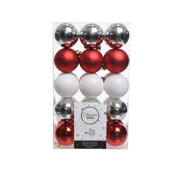 Kerstbal Assortiment Ø 6 Cm - Merry Mix - Set Van 30 Stuks 3 Kerstbal Assortiment Ø 6 Cm - Merry Mix - Set Van 30 Stuks