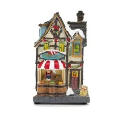 Kersttafereel Candy Shop - 11,5 × 9 × 18 Cm
