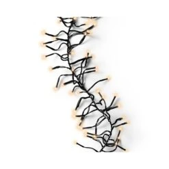 Kerstverlichting Cluster 2040 Led Zwart Met Dimmer - 17 M