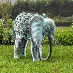 Olifant Met Verlichting Op Zonne-energie -Esschert Design Verkoopwinkel olifant in metaal solar 1484061038 1 600