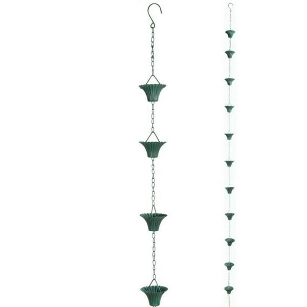 ESSCHERT DESIGN Regenketting Groen Met 12 Emmertjes 4 ESSCHERT DESIGN Regenketting Groen Met 12 Emmertjes - Afbeelding 2