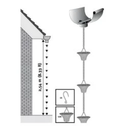 ESSCHERT DESIGN Regenketting Verkoperd Met 12 Emmertjes 9 ESSCHERT DESIGN Regenketting Verkoperd Met 12 Emmertjes -Esschert Design Verkoopwinkel regenketting verkoperd 1507400850 3 600