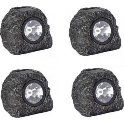 Rotslicht Graniet Solar - Set Van 4 Stuks