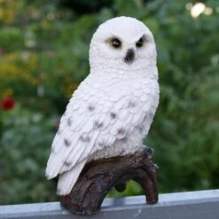 Sneeuwuil Op Stam -Esschert Design Verkoopwinkel sneeuwuil op stam levensecht 1529656170 2 600