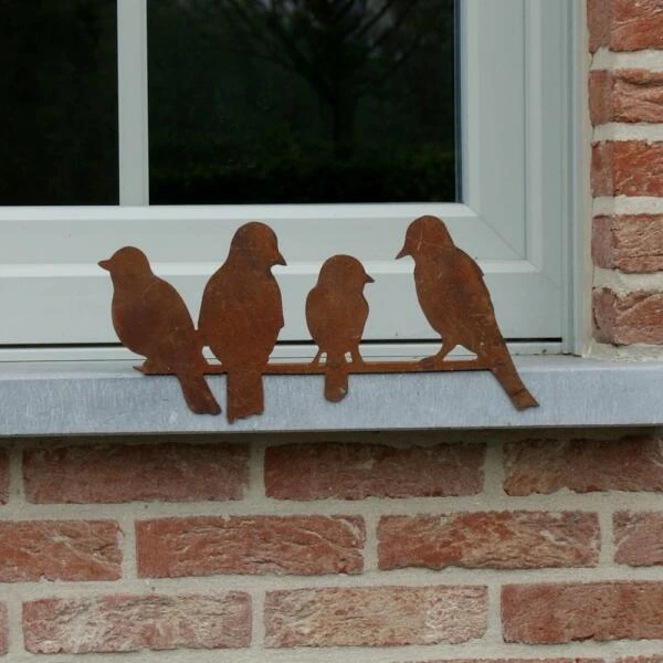 Vogels Op Een Rij - Decoroest 4 Vogels Op Een Rij - Decoroest - Afbeelding 2